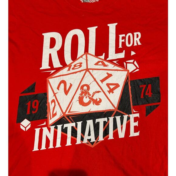DUNGEONS & DRAGONS New "Roll for Initiative" SS Graphic Tee Size 3XL - Picture 1 of 6